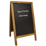 Menu Chalk Board, Mahogany Color, 33.5 x 19.75 x 1.75"