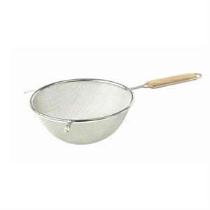 Strainer, Double Fine Mesh, 6.25" Diameter, Wood Handle