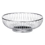 Basket, Oval, Chrome Plated, 5.5" Diameter, "Chalet"