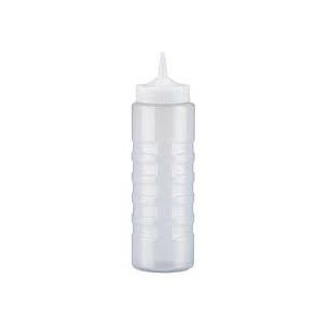 Squeeze Bottle, Wide Mouth, Polyethylene, Clear, 24 Oz (710 ML)