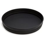 Deep Dish Pizza Pan, Black Steel, 8"