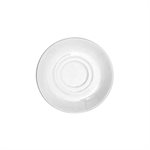 Saucer, Double Well, White, 6"