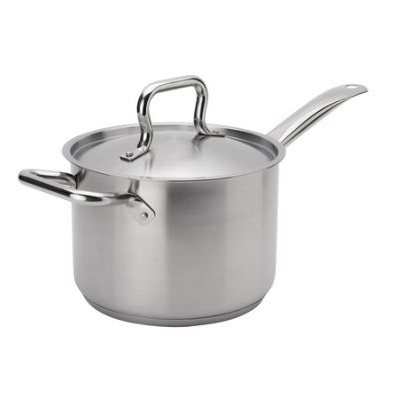 Casserole à Sauce "Elements" 5L en Acier Inox a/Couvercle