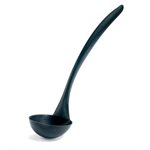 Serving Ladle, Resin Coated, 1 Oz/30ML, 12", Black, "Eclipse"