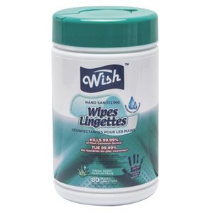 Hand Sanitizing Wipes - 80 per container