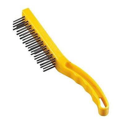 Brosse métallique 28cm, jaune