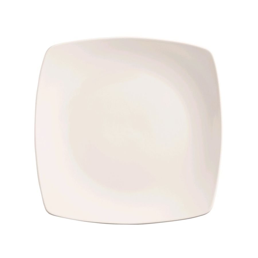 Plate, Square, 10.25", "Porcelana"