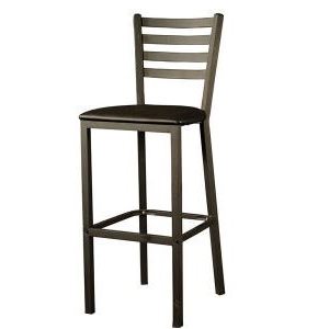 Tabouret avec Dos. Cadre Noir