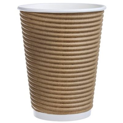 TASSES À CAFÉ ISOLÉES ET ONDULÉES 355ML - 100/PQ