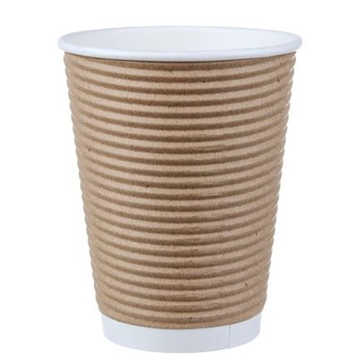 TASSES À CAFÉ ISOLÉES ET ONDULÉES 475ML - 100/PQ