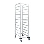 Chariot en aluminium 12 tablettes, 20 1/4" de large avec barres de renforcement au milieu