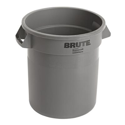 Bac/Poubelle, Multifonction, 37.9 Litres, Signé "Brute", Gris