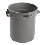 Container/Bin, Multipurpose, Lid Not Included, 10 Gallon, Gray