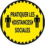 FLOOR SIGN - 14" "SOCIAL DISTANCING" (FRENCH)