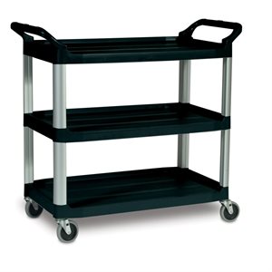 Ulitity Cart "Xtra", 3 Shelves, 40 x 20 x 37", Black