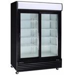 Refrigerated Merchandiser, Double Sliding Glass Door, 50 Cu.ft. , 115V