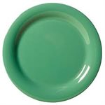 Assiette Ronde, En Mélamine, Bord Affiné, Vert Forêt, 23 CM