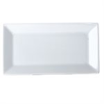 Plate, Rectangular, Ceramic, White, 15.5 X 8.5"