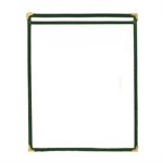 Menu Cover 1 Panel 8 1/2" X 11" Green Leatherette