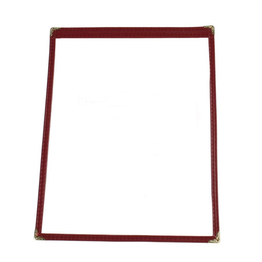 Menu Cover 1 Panel 8 1/2" X 11" Maroon Leatherette