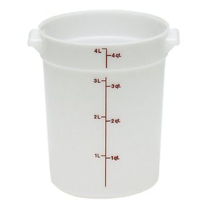 Cambro RFS4148 4 Qt. Round Food Storage Container - White