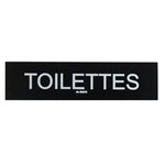 Sign "Toilettes" 2" x 8" Black