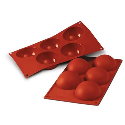 Pastry Mold, Half Sphere Cups, Silicone, 5 Cups