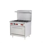 RANGE 36", 6 BURNERS WITH STANDARD OVEN, 198000BTU, NAT/GAS