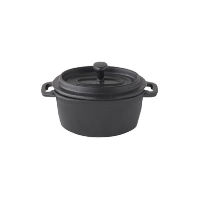 Casserole, Ronde, Fer De Fonte, Couvercle Inclus, 4 Po