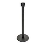 Post, Crowd Control, Stainless Steel, W/ Black Nylon Rope