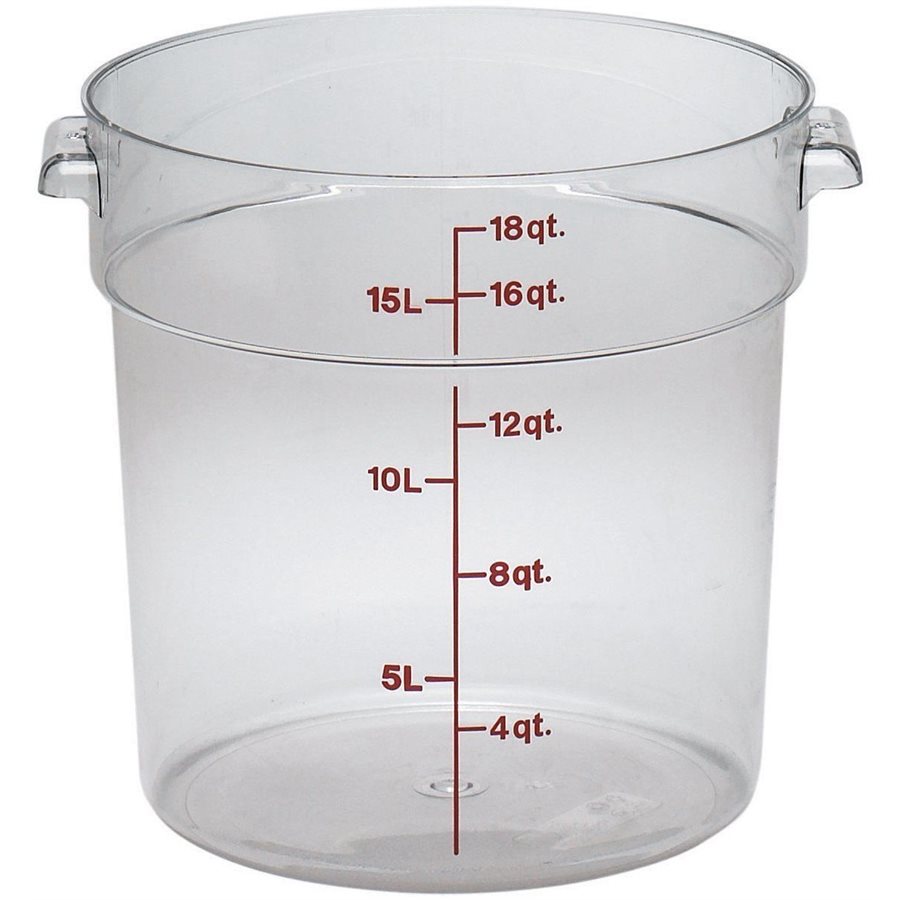 Boîte de Rangement Ronde, Cambro RFSCW18135 18 Qt. Claire